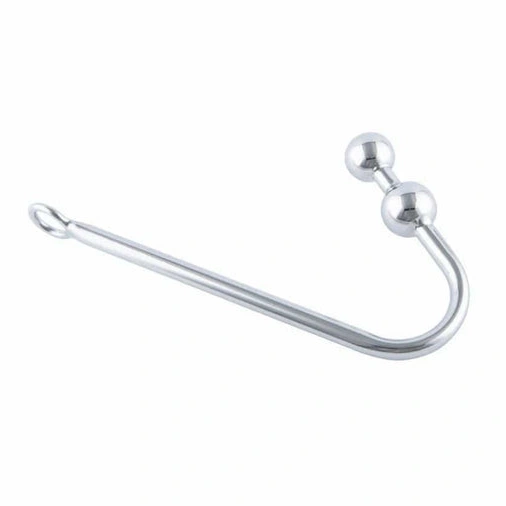 Anal Hooks Pleasurable Two Steel Stainless 4417 Balls Anal Hook 0306